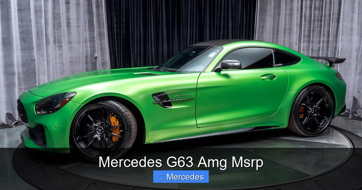 Mercedes G63 Amg Msrp
