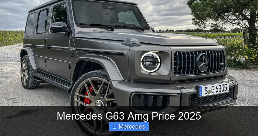 Mercedes G63 Amg Price 2025
