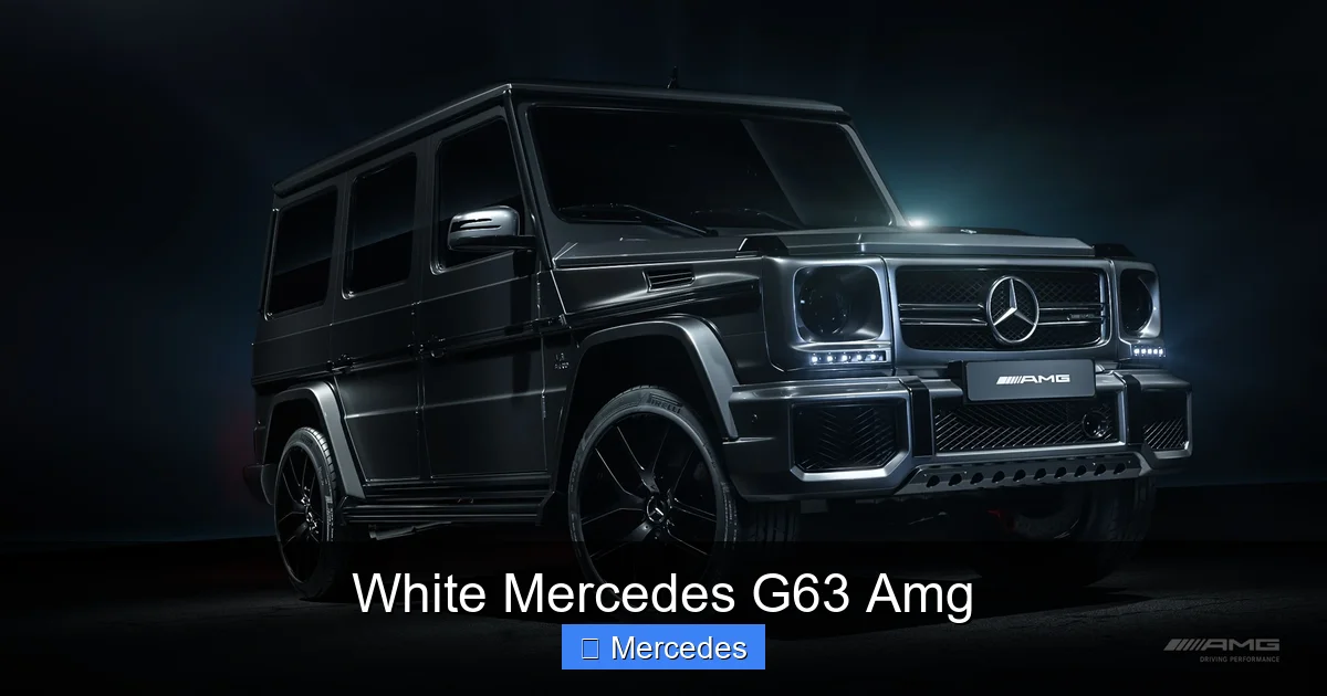 White Mercedes G63 Amg