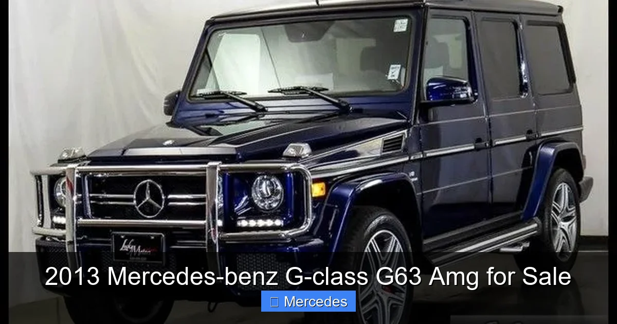 2013 Mercedes-benz G-class G63 Amg for Sale