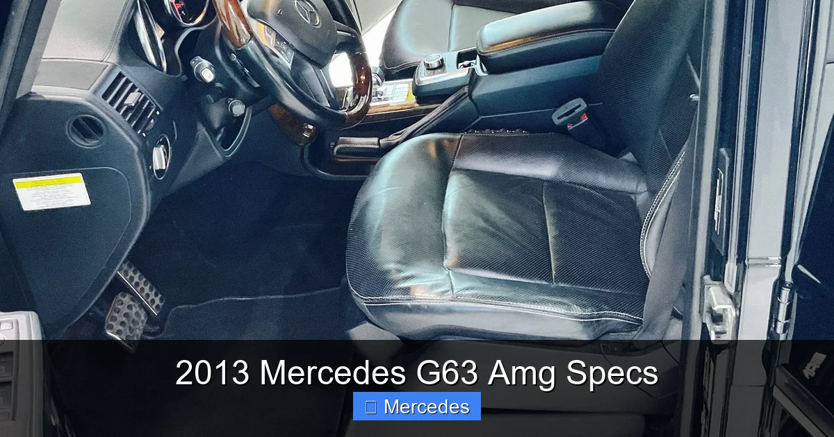 2013 Mercedes G63 Amg Specs