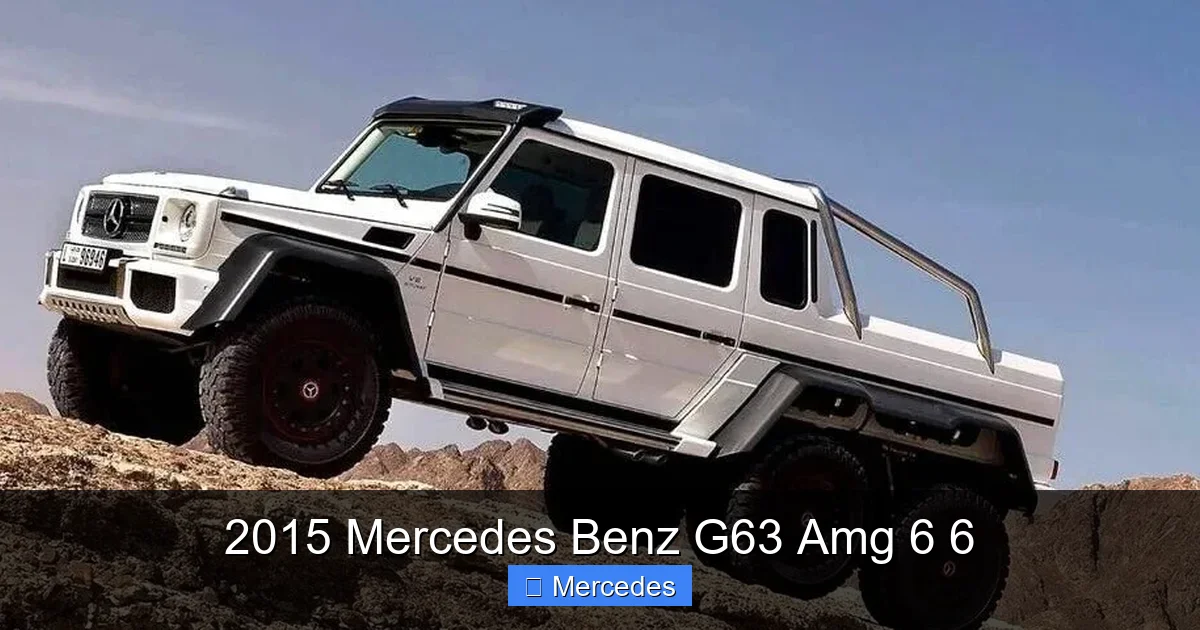 2015 Mercedes Benz G63 Amg 6 6