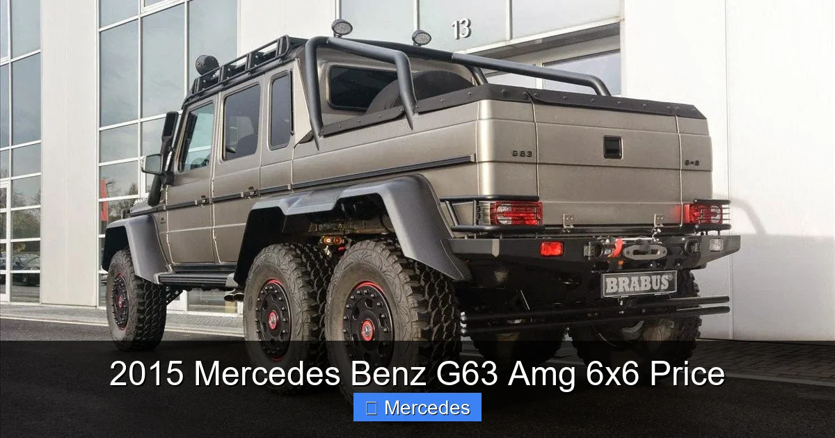 2015 Mercedes Benz G63 Amg 6x6 Price