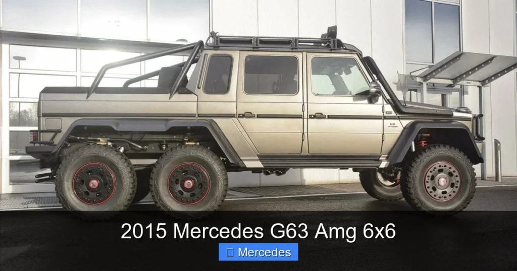 2015 Mercedes G63 Amg 6x6