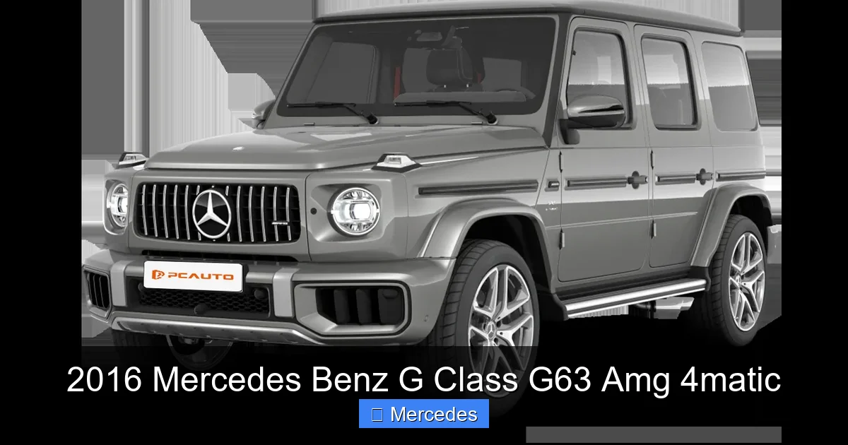 2016 Mercedes Benz G Class G63 Amg 4matic