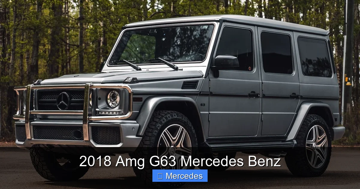 2018 Amg G63 Mercedes Benz