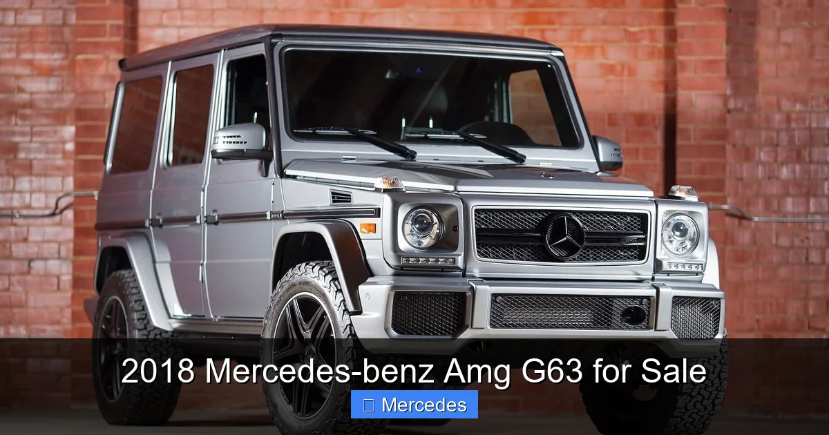 2018 Mercedes-benz Amg G63 for Sale