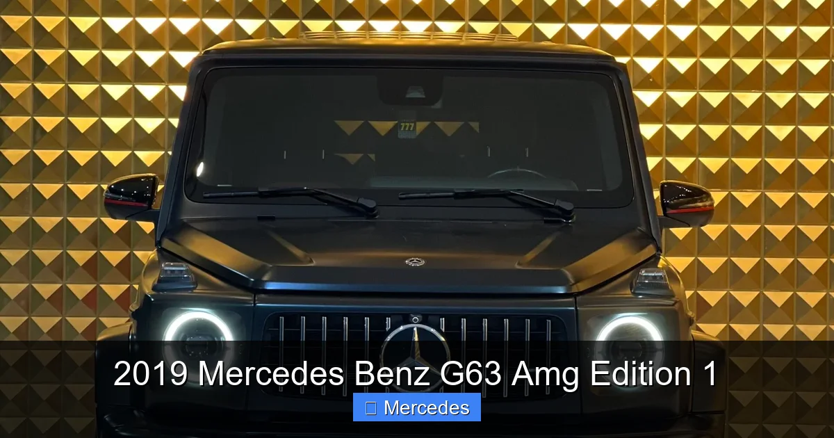 2019 Mercedes Benz G63 Amg Edition 1