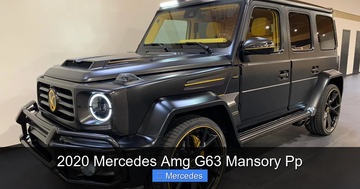 2020 Mercedes Amg G63 Mansory Pp