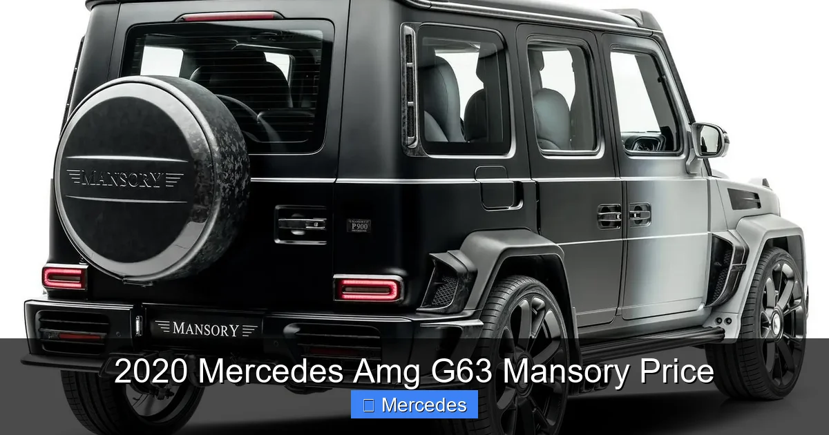 2020 Mercedes Amg G63 Mansory Price