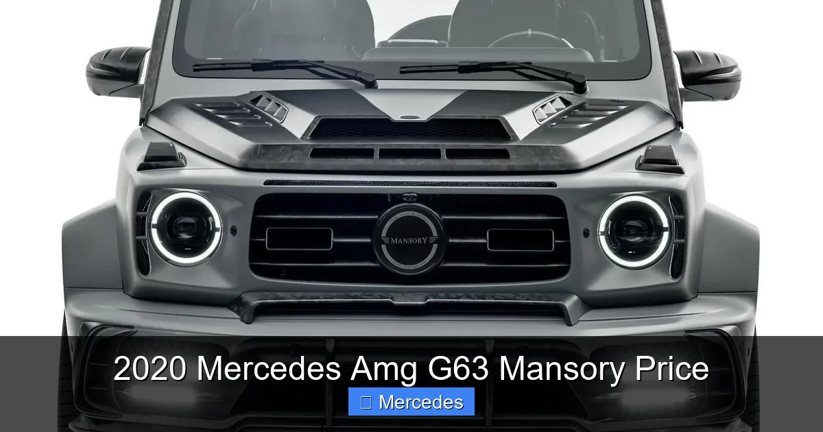 2020 Mercedes Amg G63 Mansory Price