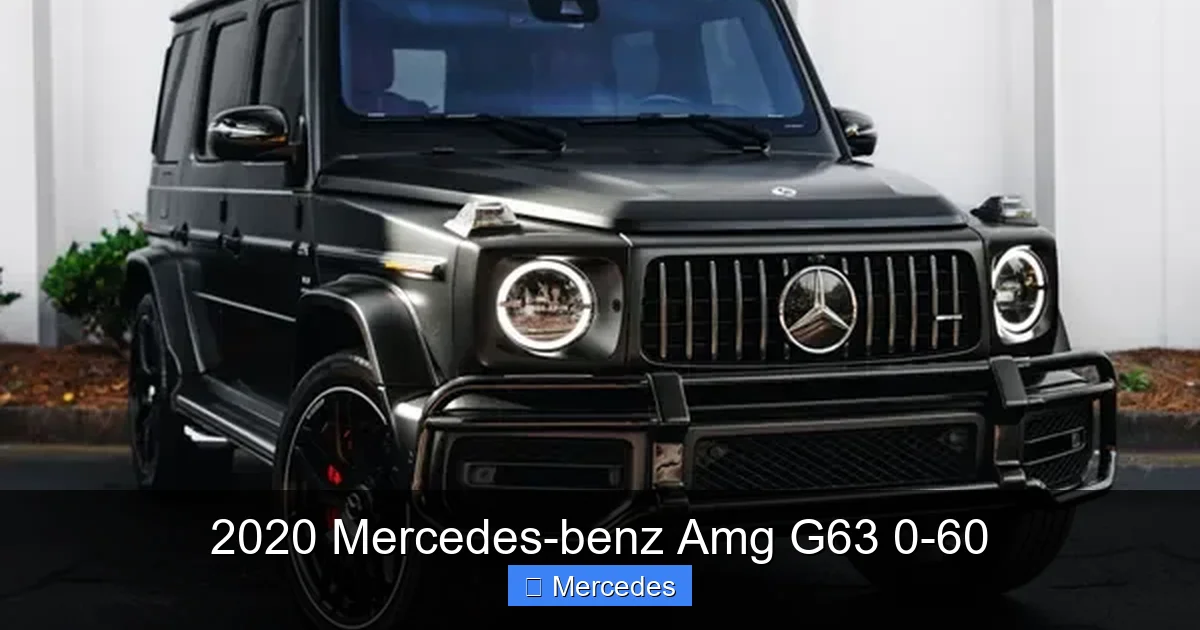 2020 Mercedes-benz Amg G63 0-60