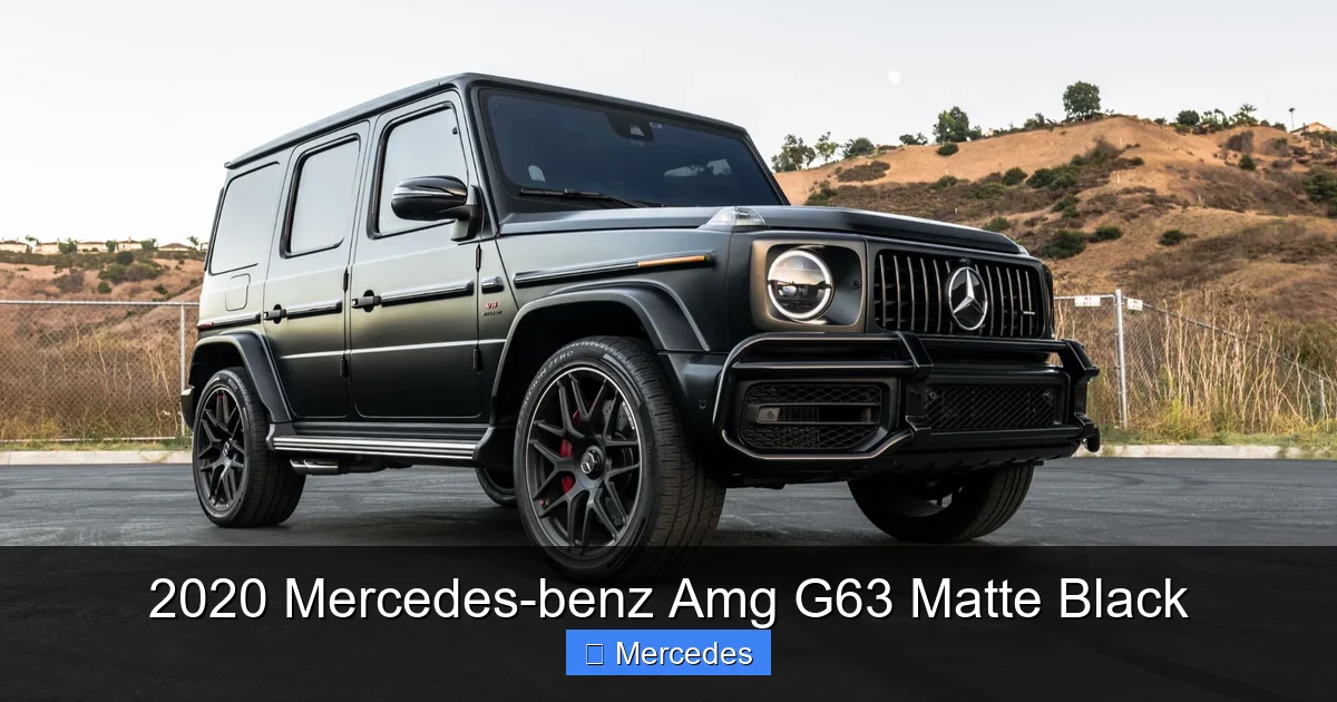 2020 Mercedes-benz Amg G63 Matte Black