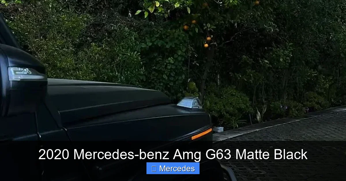 2020 Mercedes-benz Amg G63 Matte Black