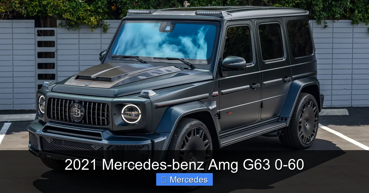 2021 Mercedes-benz Amg G63 0-60