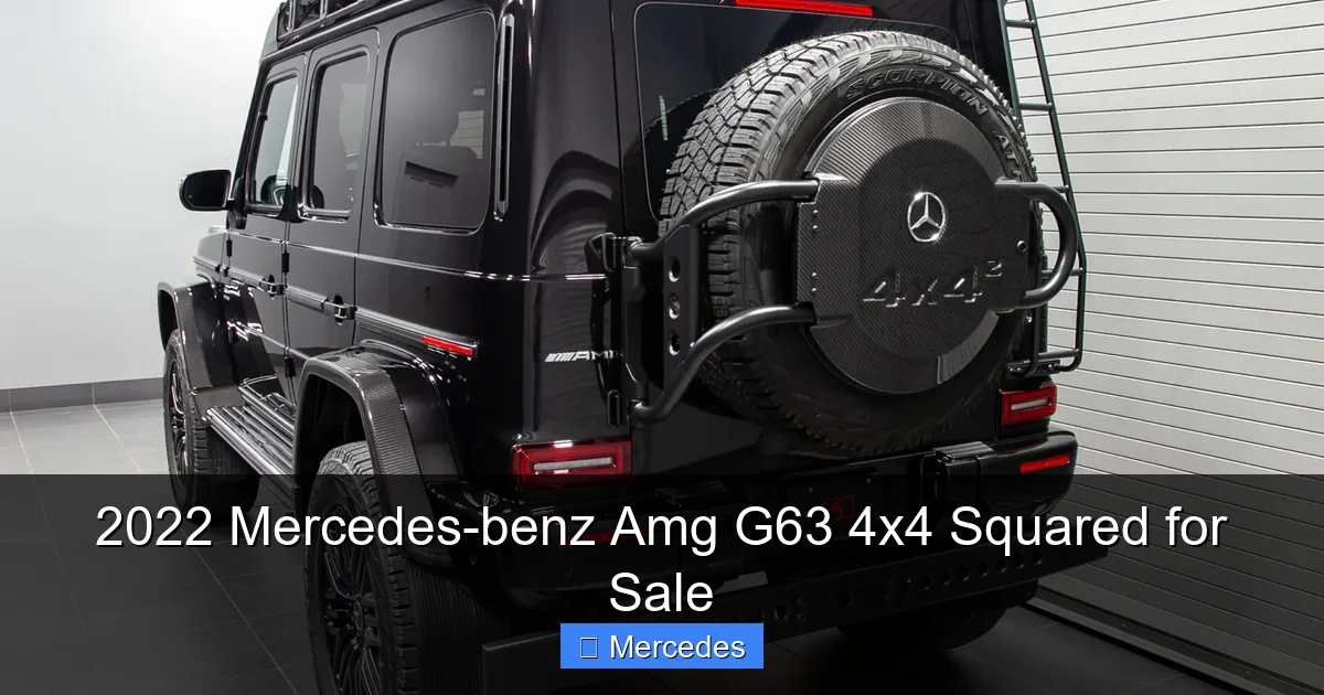 2022 Mercedes-benz Amg G63 4x4 Squared for Sale