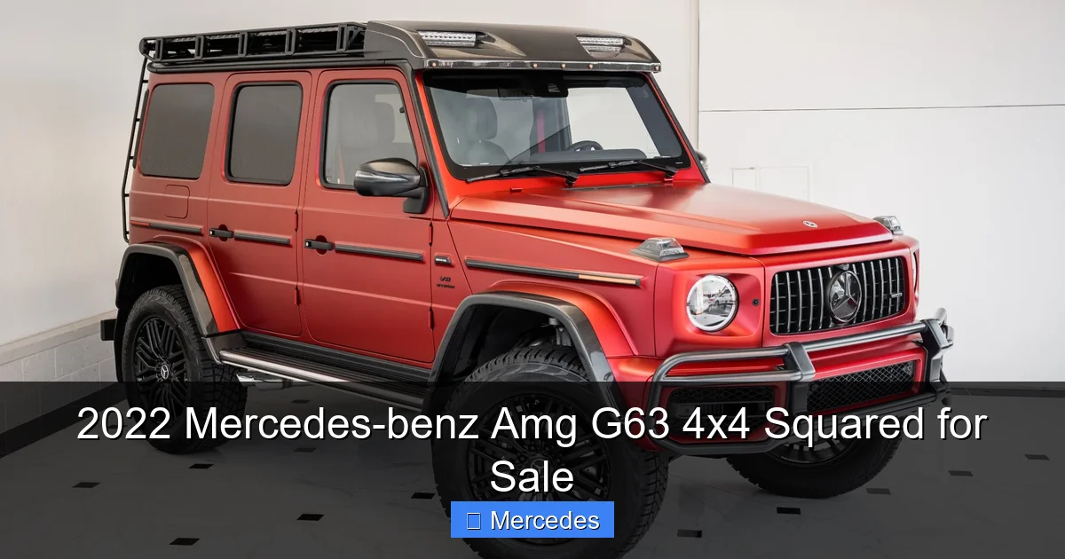 2022 Mercedes-benz Amg G63 4x4 Squared for Sale
