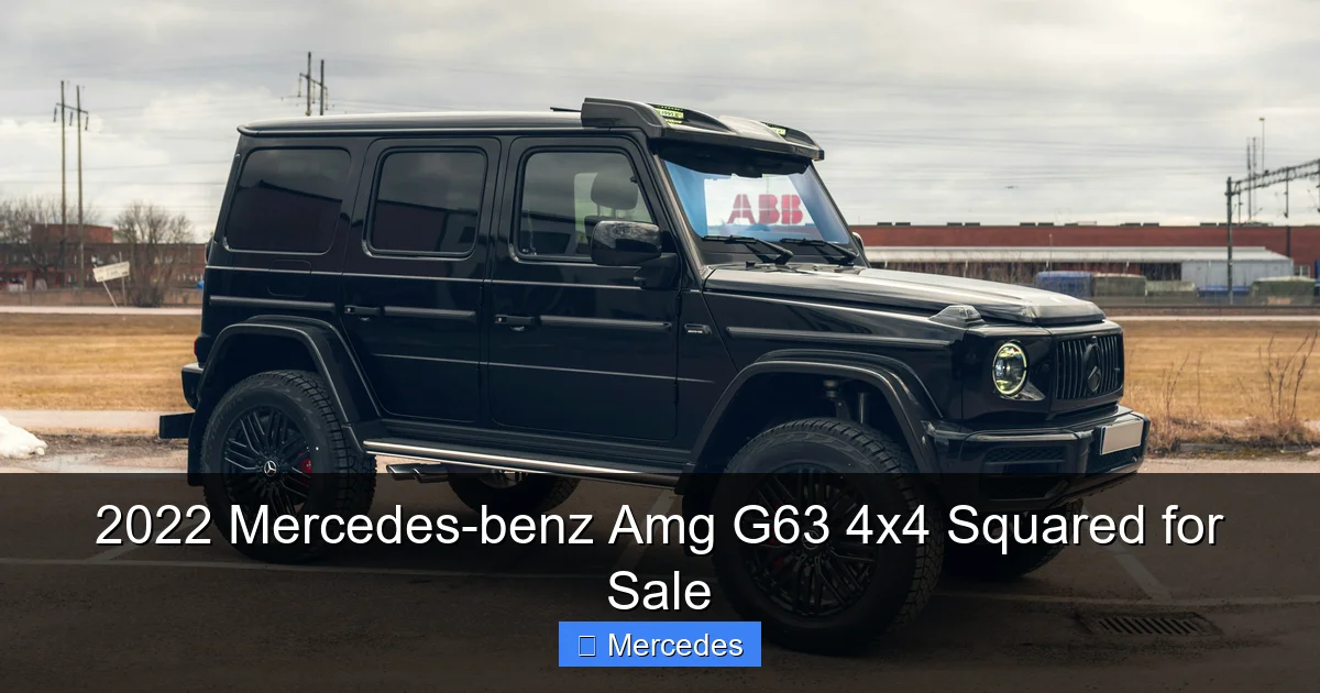 2022 Mercedes-benz Amg G63 4x4 Squared for Sale