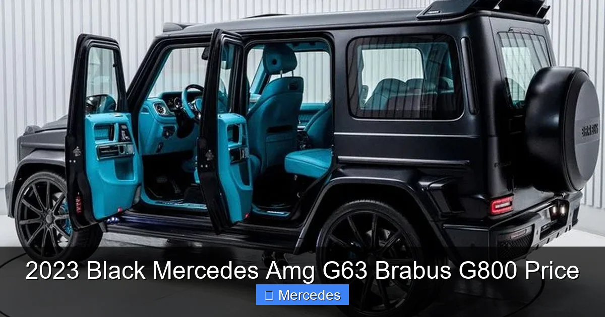 2023 Black Mercedes Amg G63 Brabus G800 Price