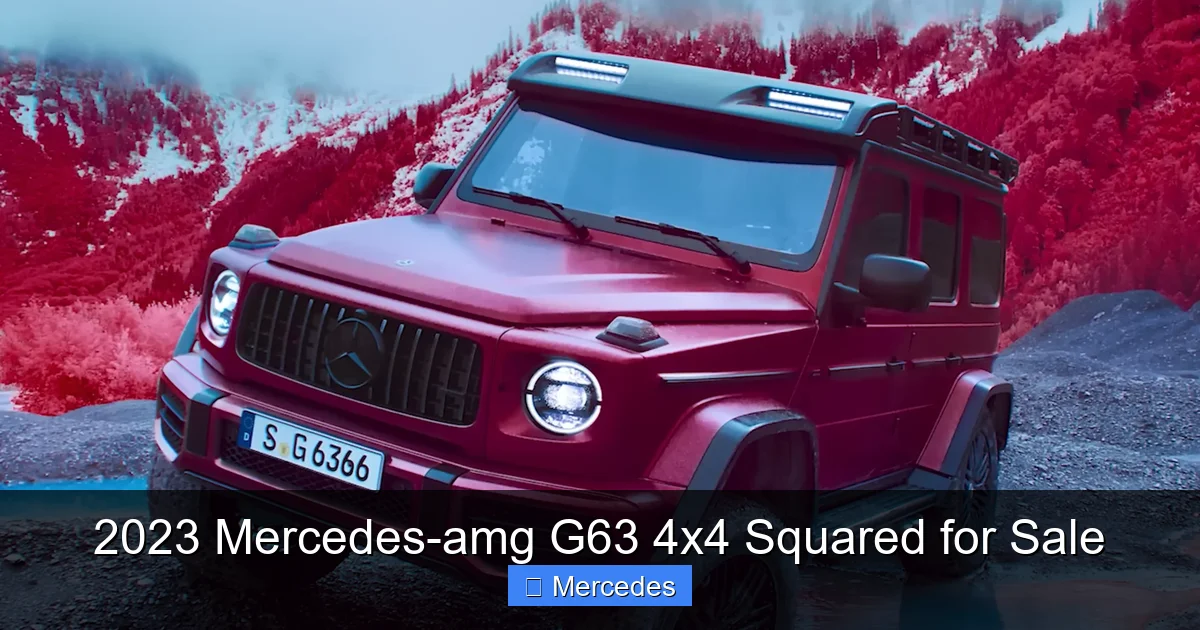 2023 Mercedes-amg G63 4x4 Squared for Sale
