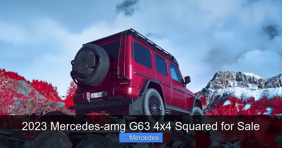 2023 Mercedes-amg G63 4x4 Squared for Sale