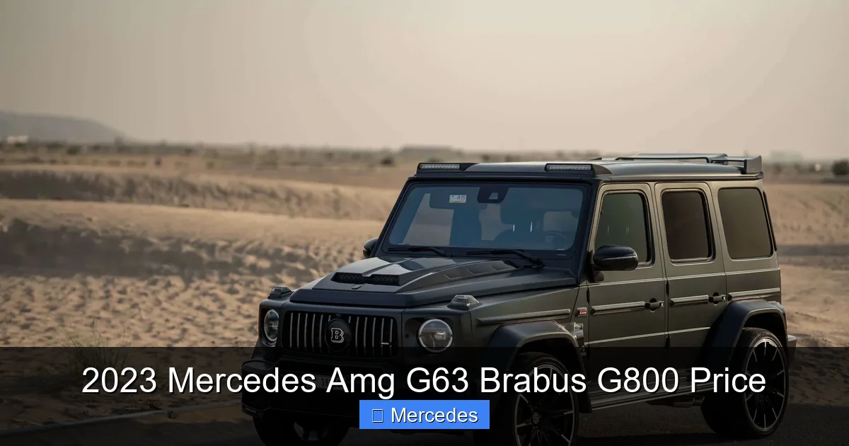 2023 Mercedes Amg G63 Brabus G800 Price