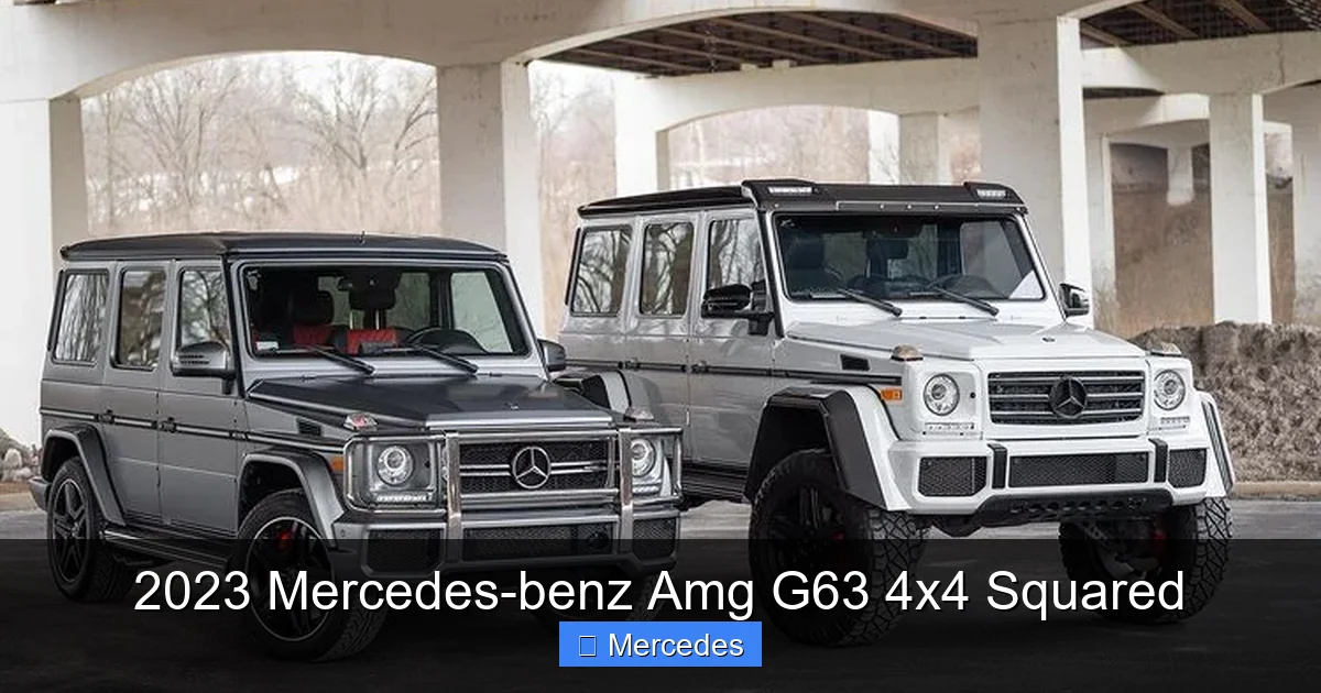 2023 Mercedes-benz Amg G63 4x4 Squared
