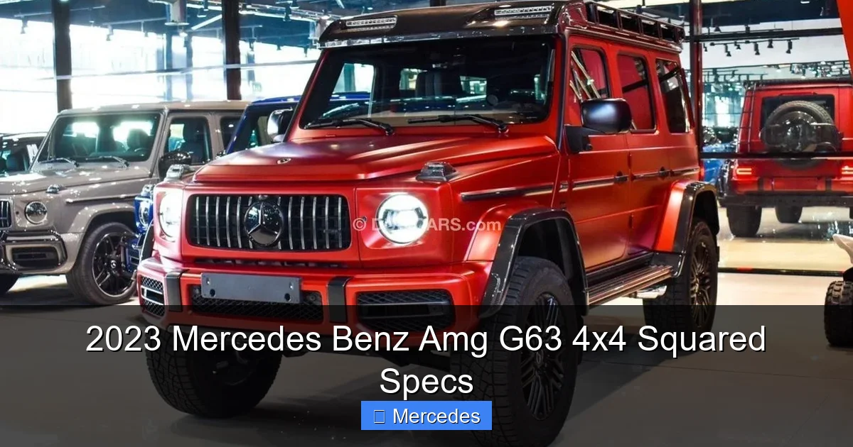 2023 Mercedes Benz Amg G63 4x4 Squared Specs