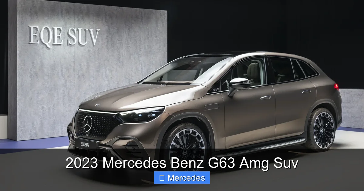 2023 Mercedes Benz G63 Amg Suv