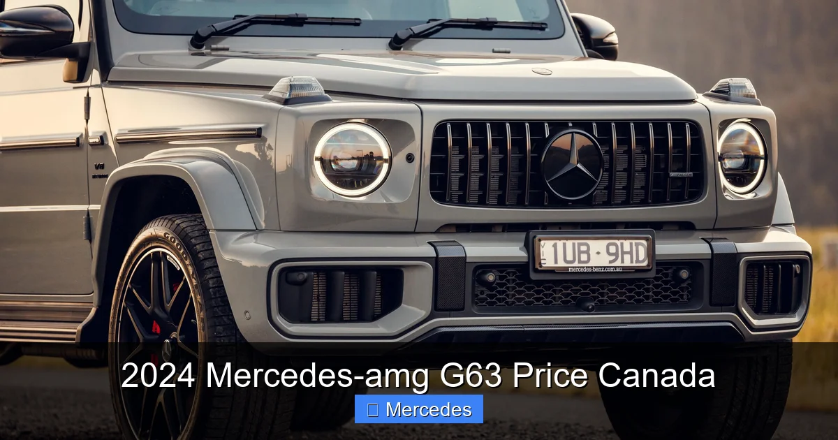 2024 Mercedes-amg G63 Price Canada