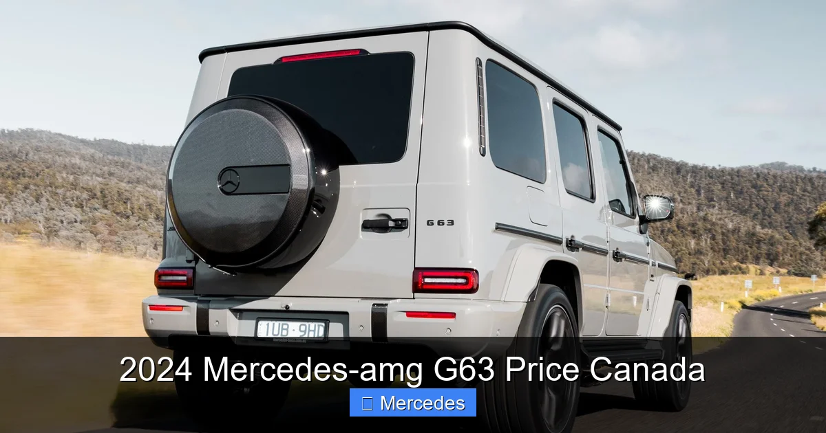 2024 Mercedes-amg G63 Price Canada