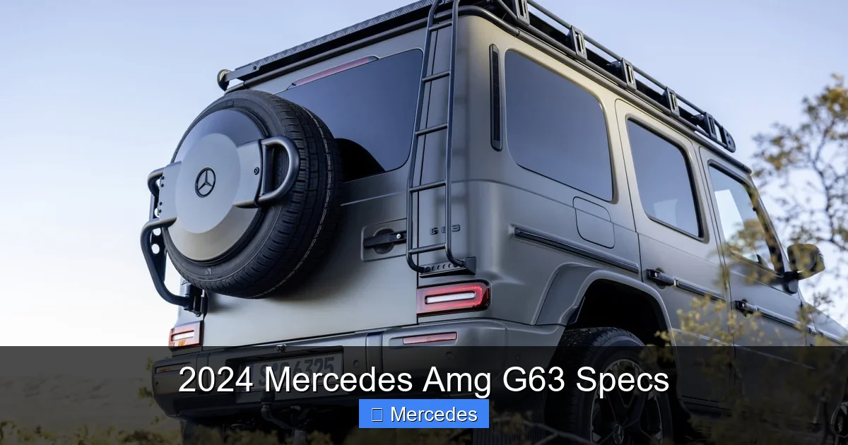 2024 Mercedes Amg G63 Specs