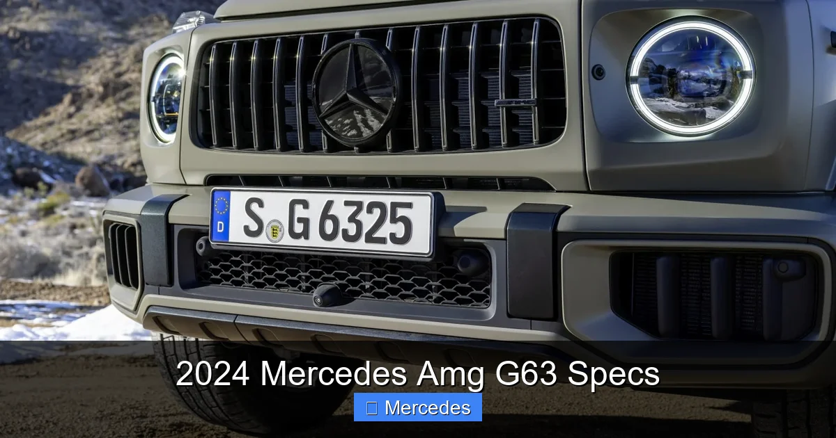 2024 Mercedes Amg G63 Specs