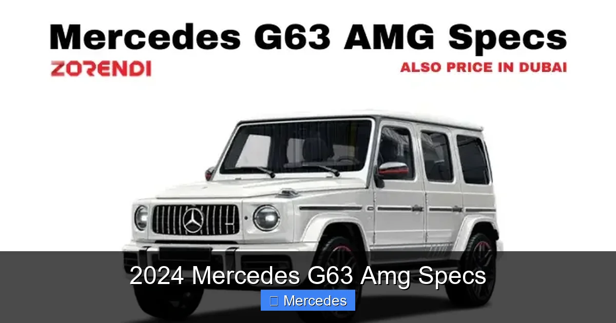 2024 Mercedes G63 Amg Specs