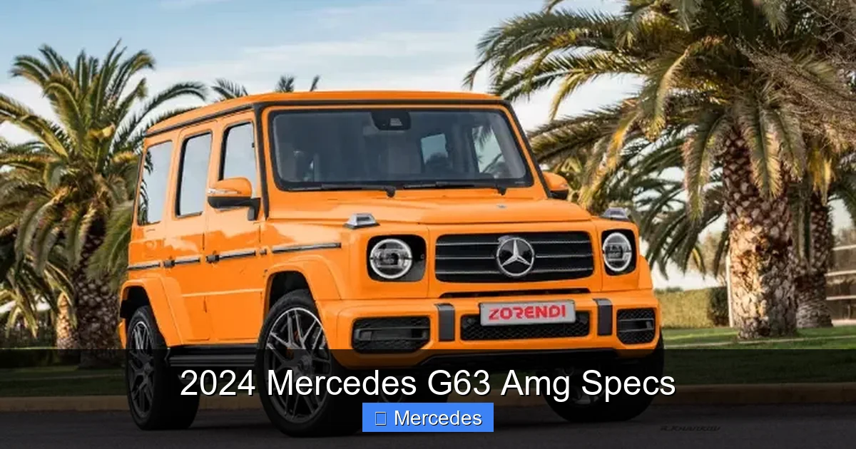 2024 Mercedes G63 Amg Specs