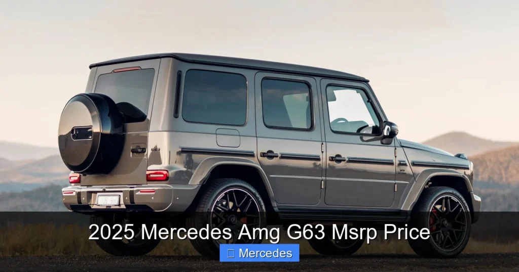 2025 Mercedes Amg G63 Msrp Price