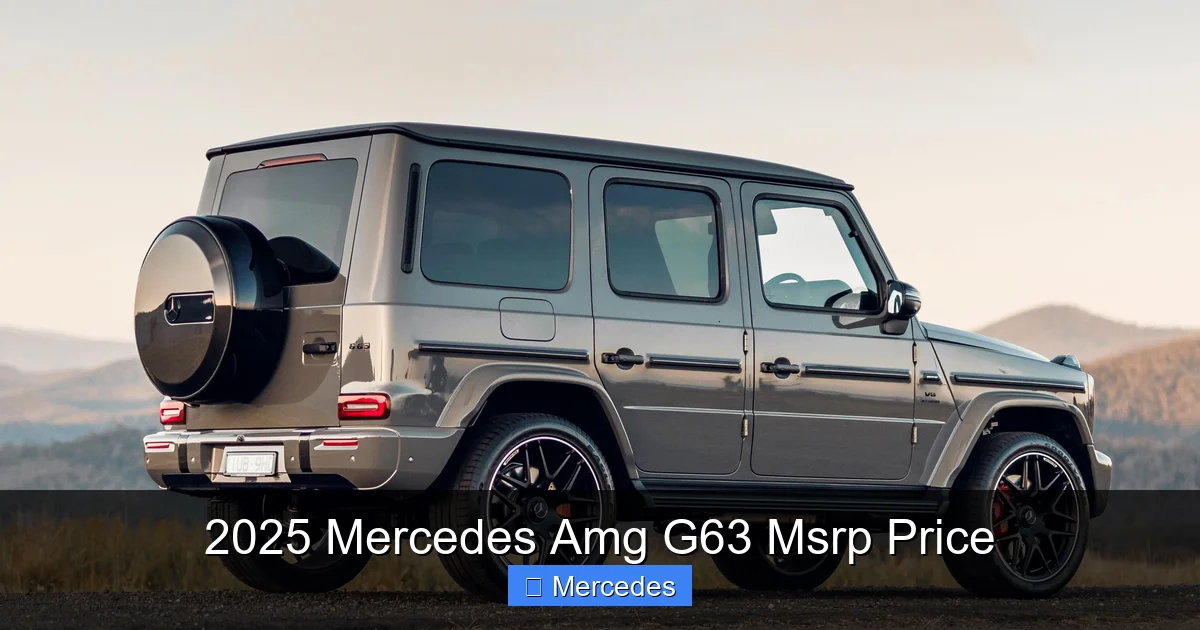 2025 Mercedes Amg G63 Msrp Price