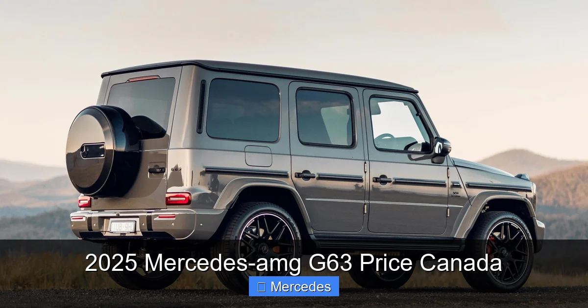 2025 Mercedes-amg G63 Price Canada