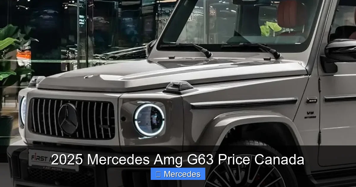 2025 Mercedes Amg G63 Price Canada