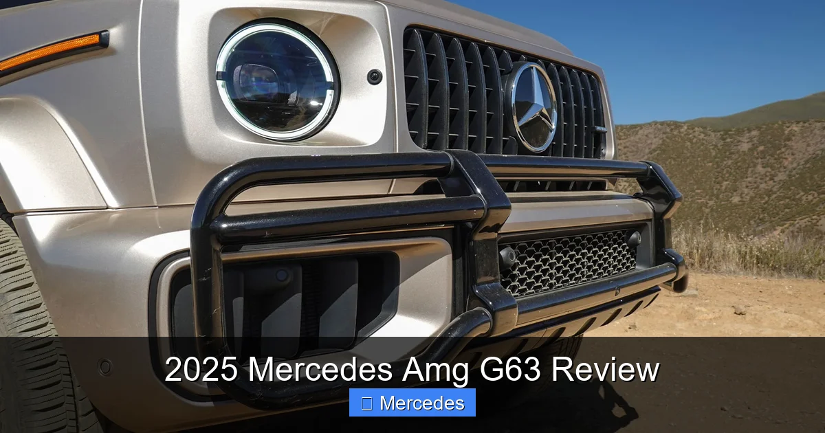 2025 Mercedes Amg G63 Review