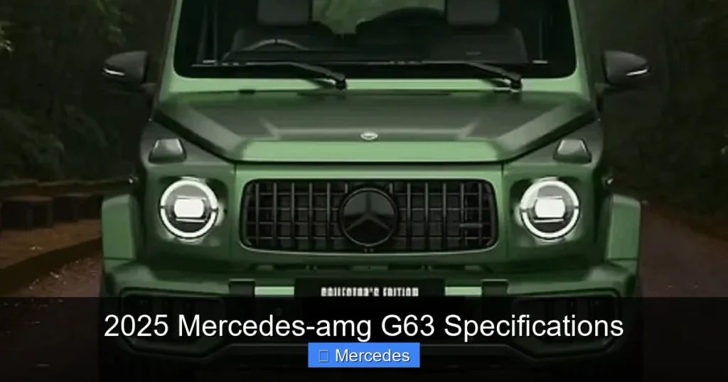2025 Mercedes-amg G63 Specifications