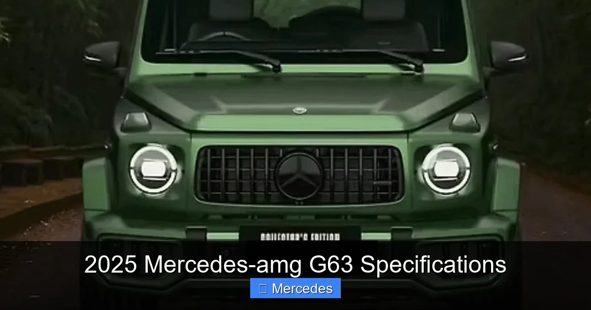 2025 Mercedes-amg G63 Specifications