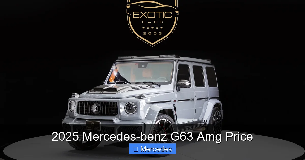 2025 Mercedes-benz G63 Amg Price