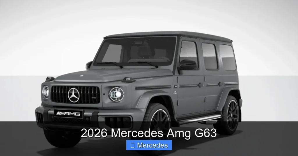 2026 Mercedes Amg G63