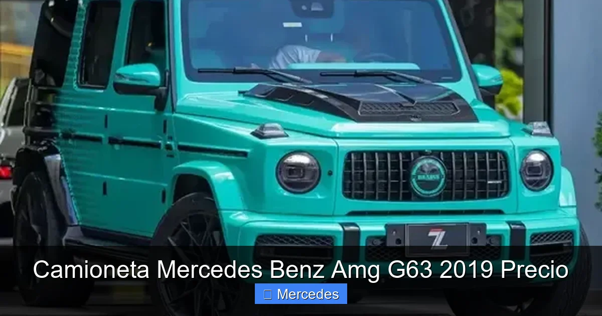Camioneta Mercedes Benz Amg G63 2019 Precio
