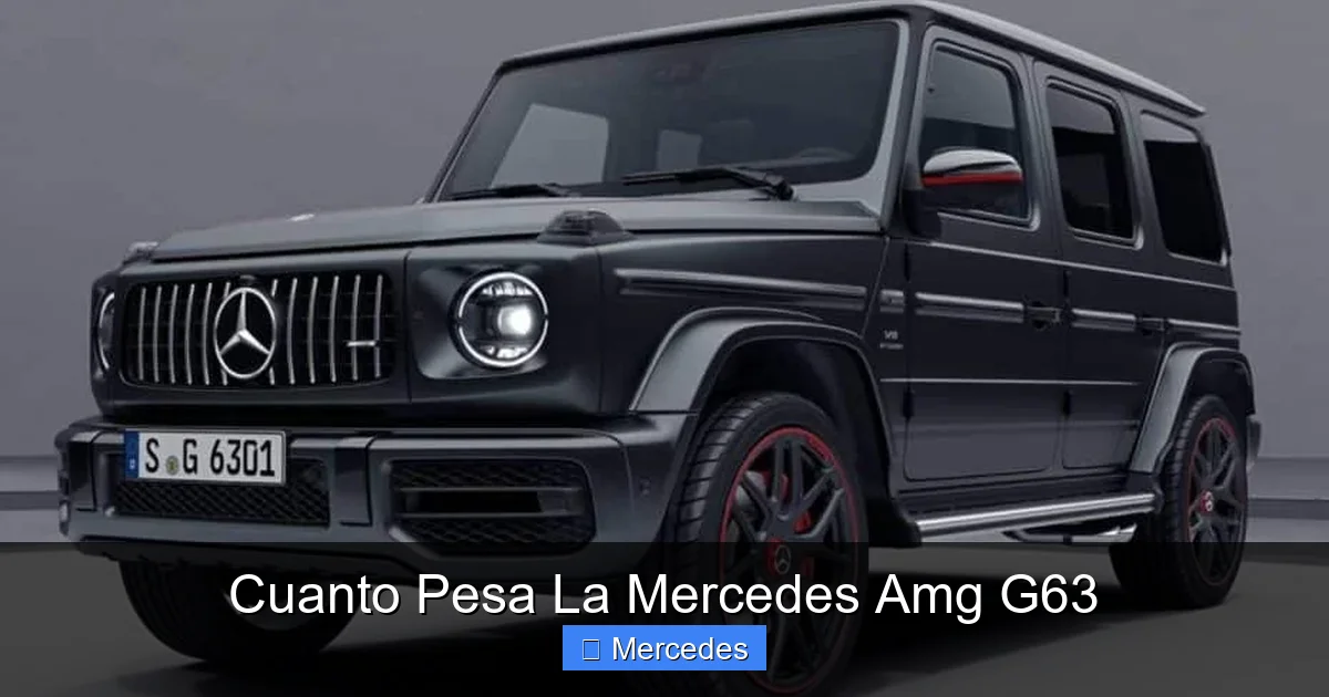 Cuanto Pesa La Mercedes Amg G63