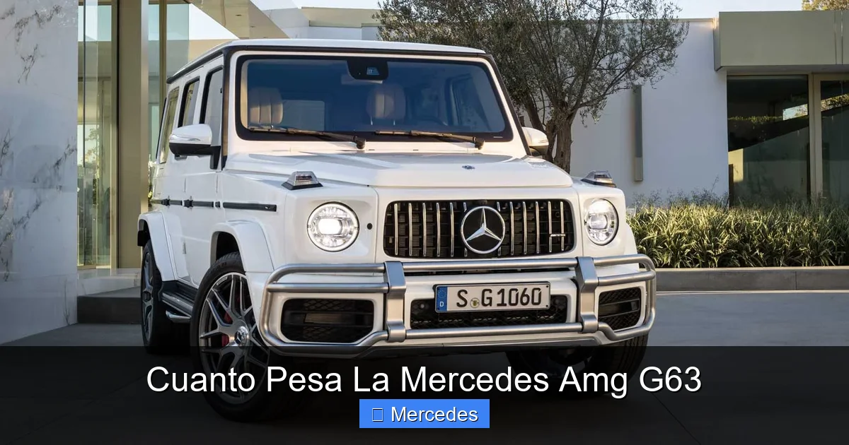 Cuanto Pesa La Mercedes Amg G63