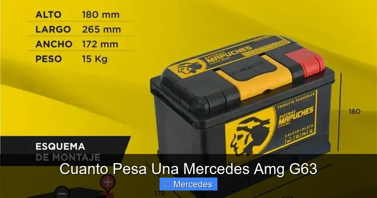 Cuanto Pesa Una Mercedes Amg G63