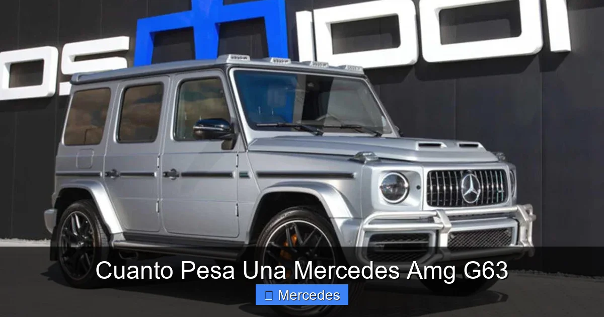 Cuanto Pesa Una Mercedes Amg G63