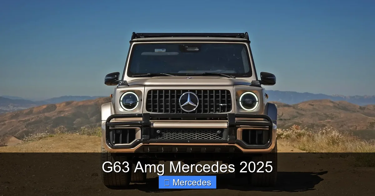 G63 Amg Mercedes 2025